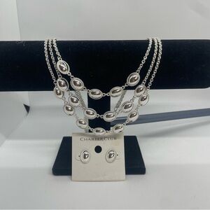Charter Club Silver-Tone Layered Necklace Set